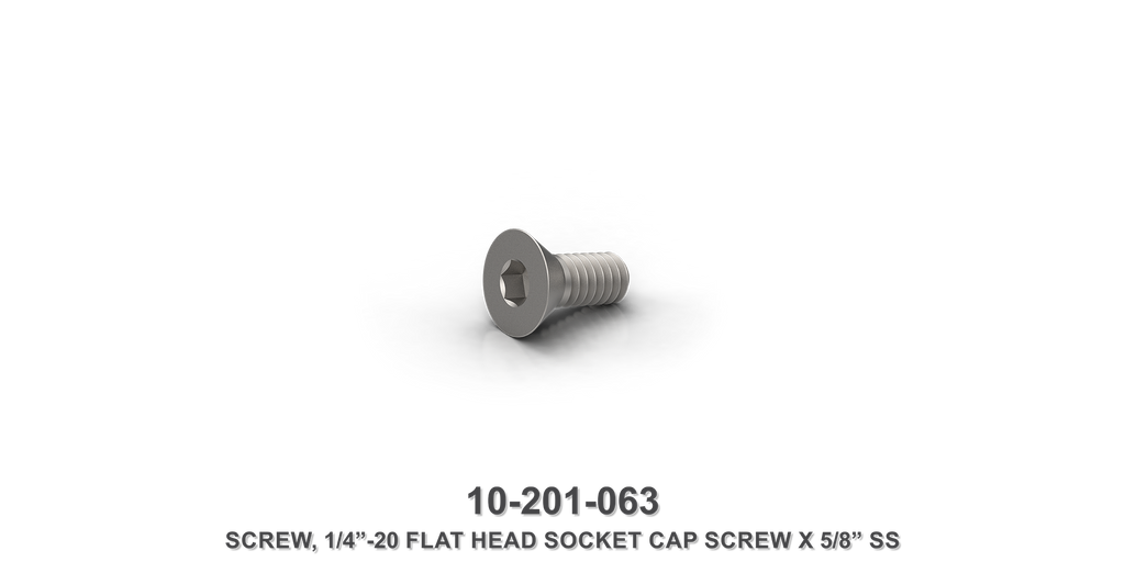 1/4"-20 Flat Head Socket Cap Screw x 5/8" Stainless Steel Screw