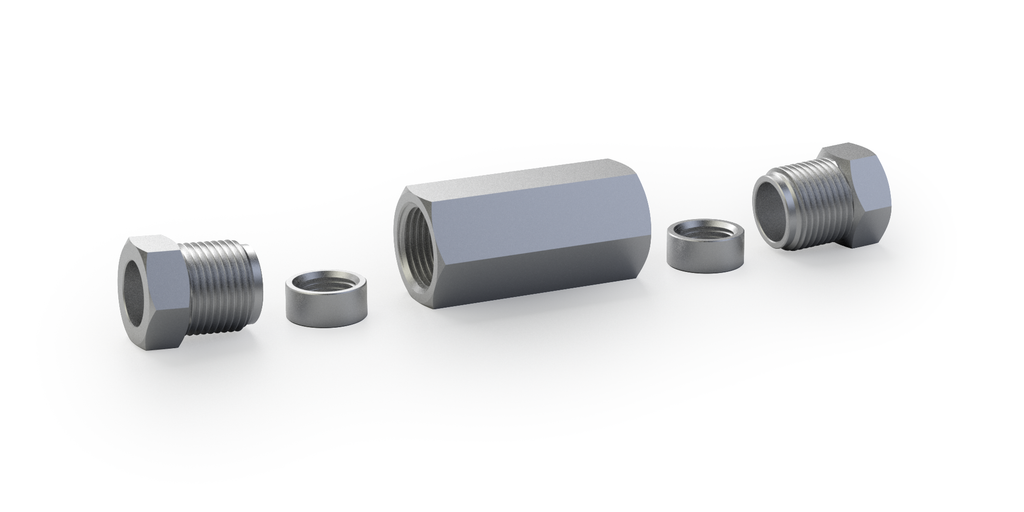 20K Autoclave Style Straight Coupler