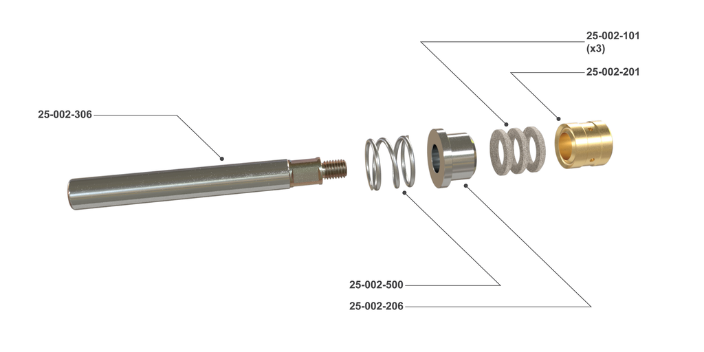 7/8" Stainless Steel Plunger Assembly - Weatherford Type