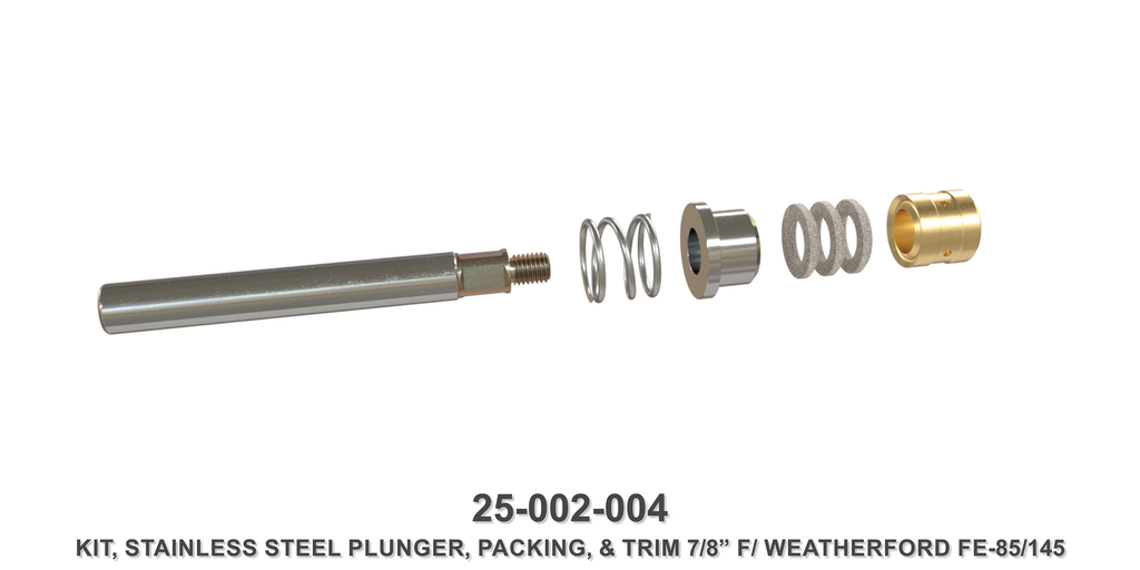 7/8" Stainless Steel Plunger Assembly - Weatherford Type