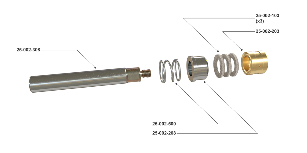 1-1/16" Stainless Steel Plunger Kit - Weatherford Type
