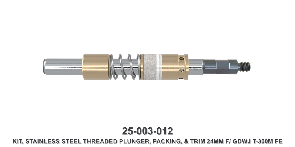 24 mm Stainless Steel Threaded Plunger Kit - Gardner Denver / Butterworth Type