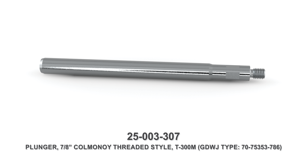 7/8" Colmonoy Threaded Style Plunger - Gardner Denver / Butterworth Type