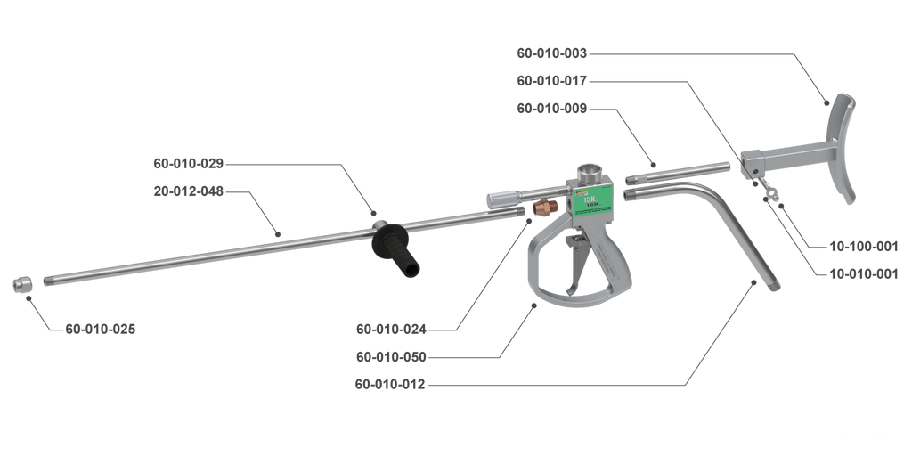 15K Hand-Held Dump Gun with 3/8" NPT Barrel
