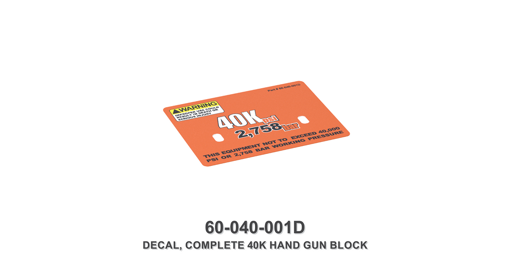 40K Hand Gun Block Decal