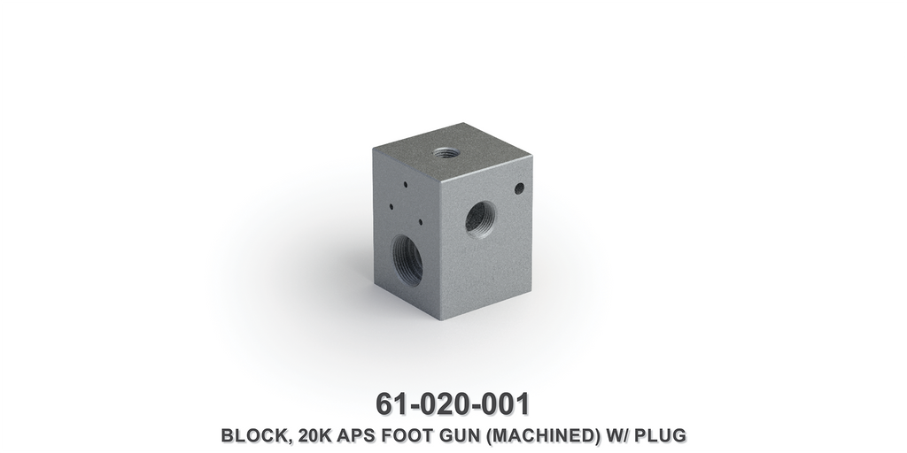 20K Foot Gun Machined Block with Plug