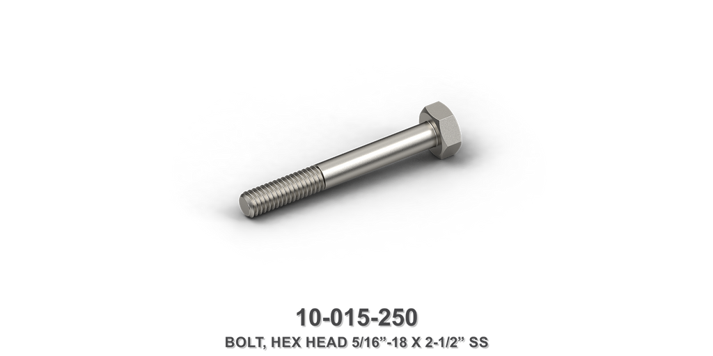 5/16"-18 x 2-1/2" Stainless Steel Hex Head Bolt