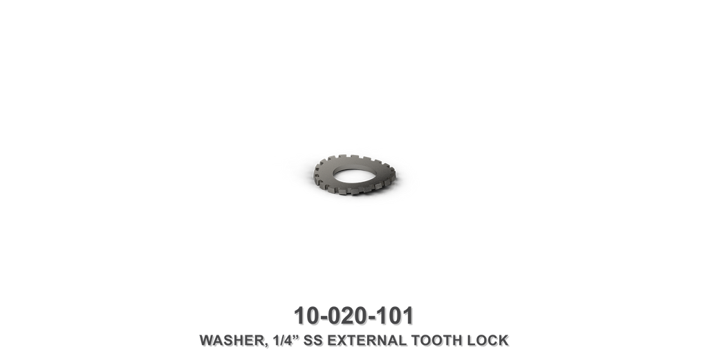 1/4" Stainless Steel External Tooth Lock Washer