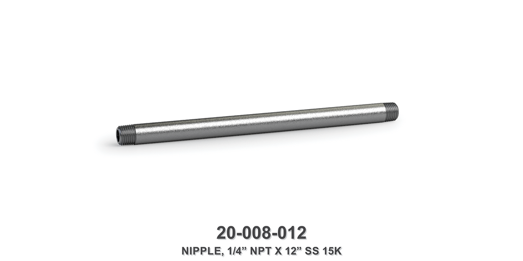 15K 1/4" NPT Pipe Nipple
