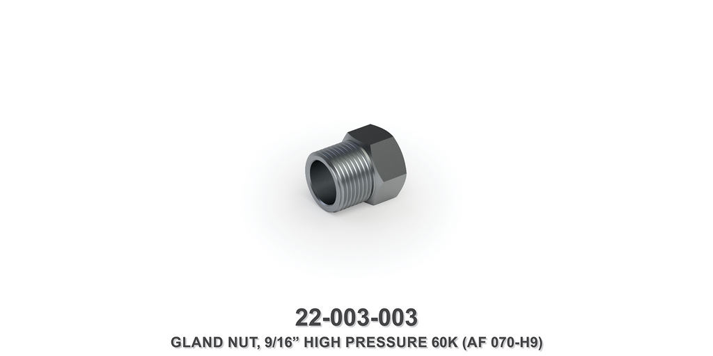 60K 9/16" HP Gland Nut