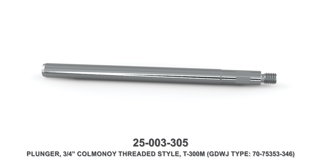 3/4" Colmonoy Threaded Style Plunger - Gardner Denver / Butterworth Type