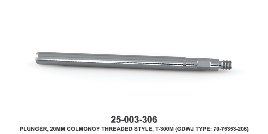 20 mm Colmonoy Threaded Style Plunger - Gardner Denver / Butterworth Type