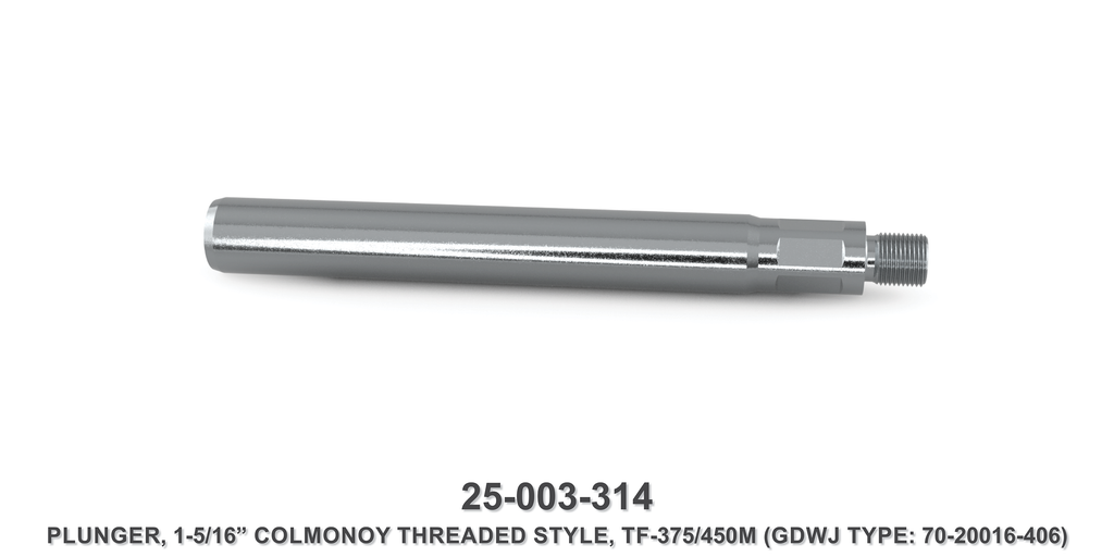 15K 1-5/16" TF-375M/450M Colmonoy Threaded Style Plunger - Gardner Denver / Butterworth Type
