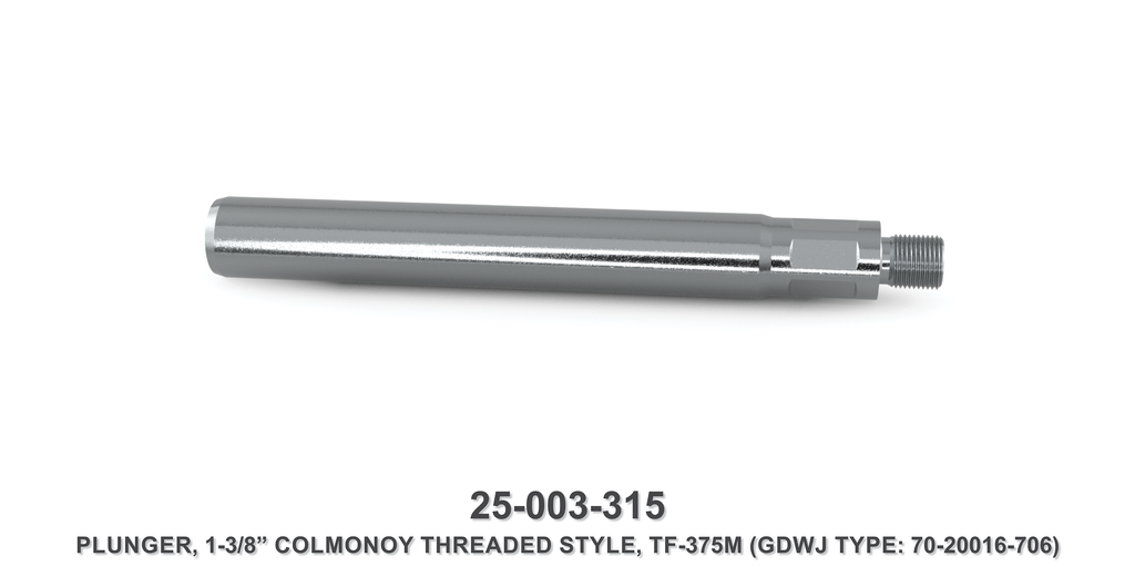 15K 1-3/8" TF-375M Colmonoy Threaded Style Plunger - Gardner Denver / Butterworth Type