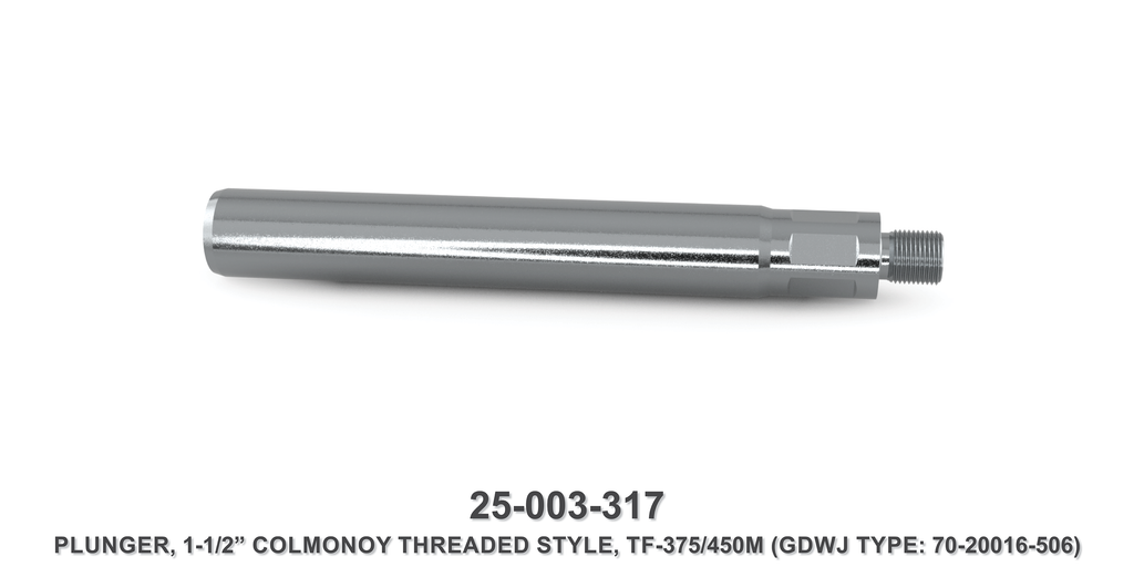 15K 1-1/2" TF-375M/450M Colmonoy Threaded Style Plunger - Gardner Denver / Butterworth Type