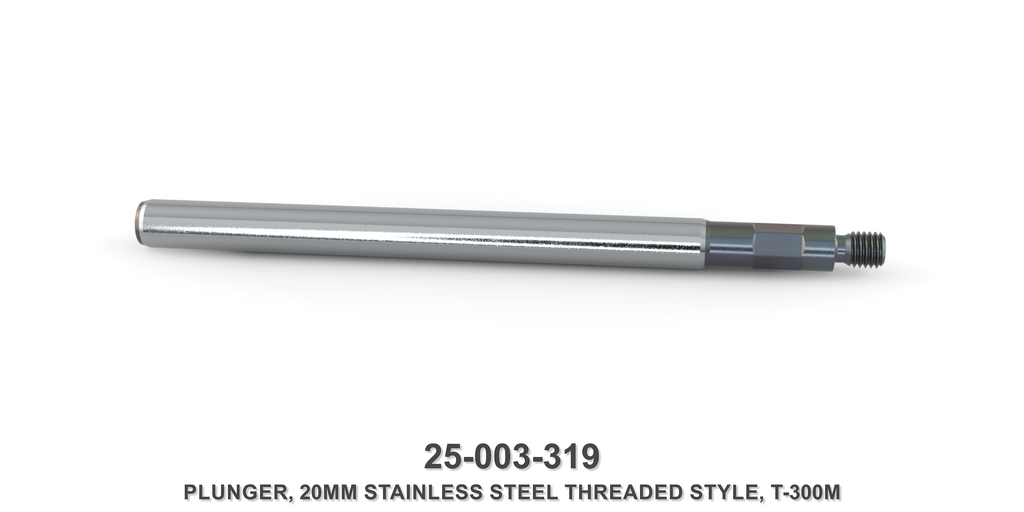 20 mm Stainless Steel Threaded Style Plunger - Gardner Denver / Butterworth Type