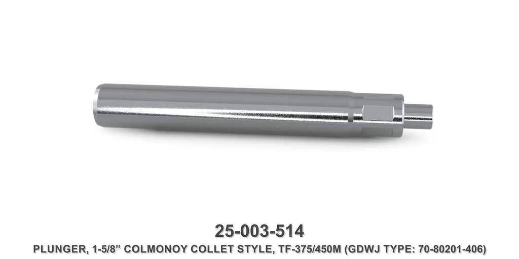 15K 1-5/8" TF-375M/450M Colmonoy Collet Style Plunger - Gardner Denver / Butterworth Type