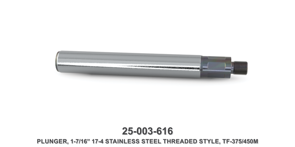 15K 1-7/16" TF-375M/450M Stainless Steel Threaded Style Plunger - Gardner Denver / Butterworth Type
