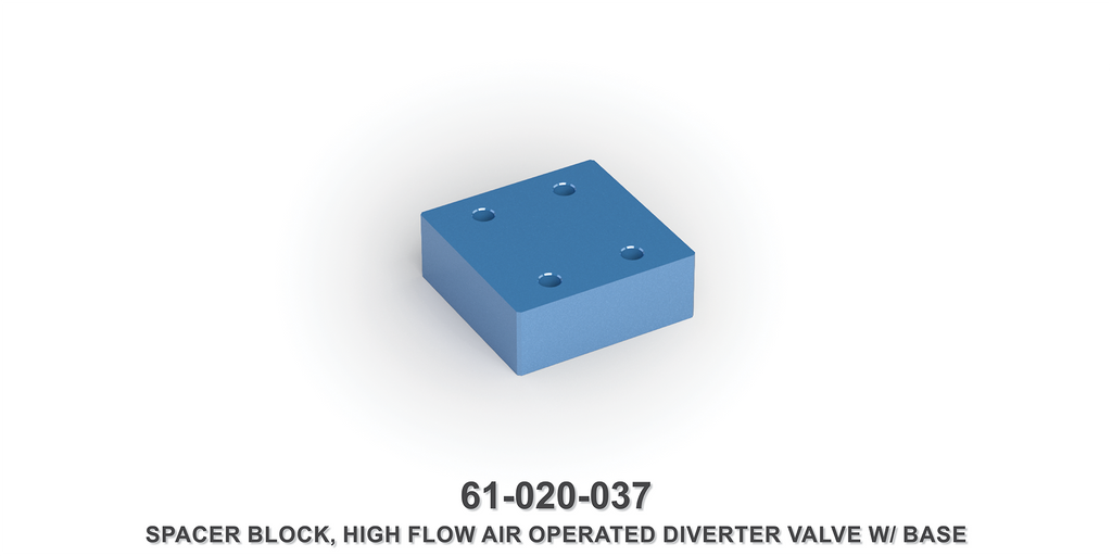 High Flow Air Operated Diverter Valve Spacer Block